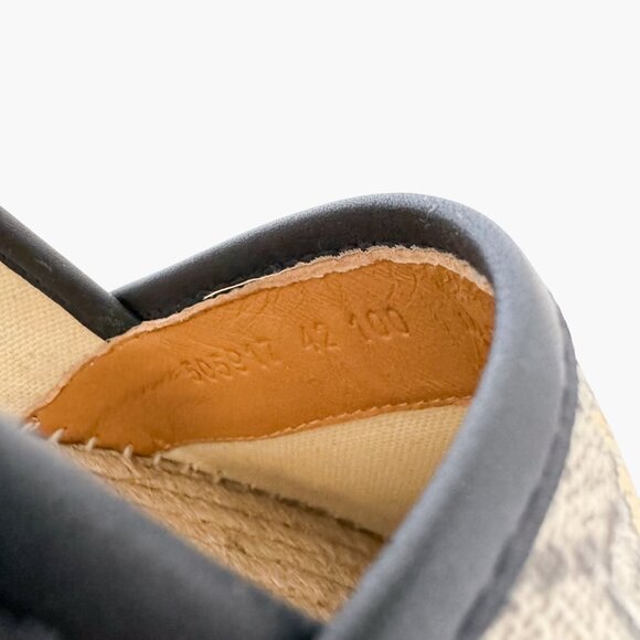 Gucci Pilar GG Bee Espadrille Flats EU 42 US 12 Beige Supreme Canvas Slip On - Picture 11 of 12
